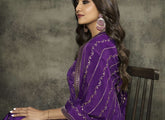 Embroidered Shilpa Shetty Salwar Suit in Purple